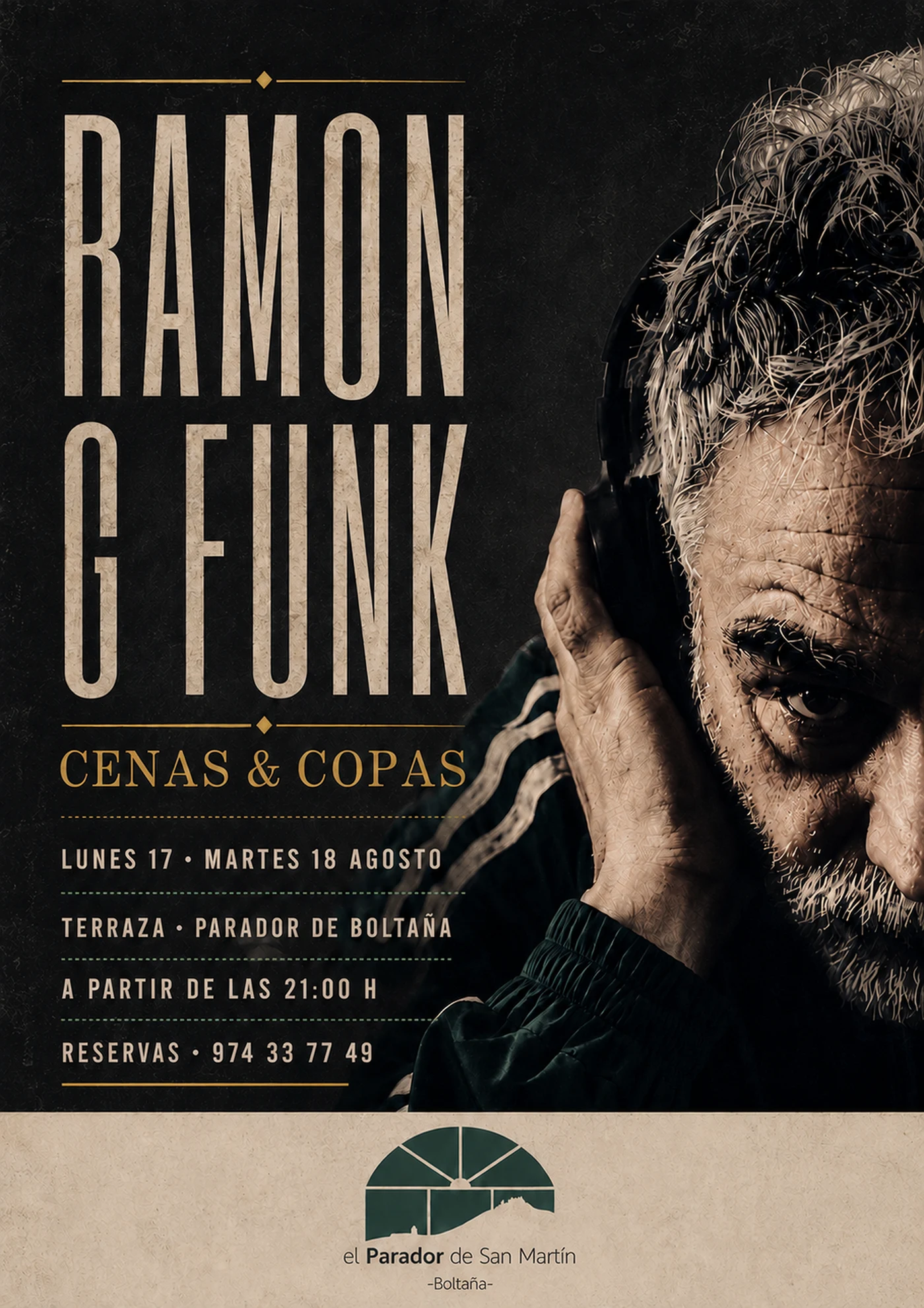Ramón G. Funk: cenas y copas, lunes 17 y martes 18 de agosto desde las 21:00 en la terraza