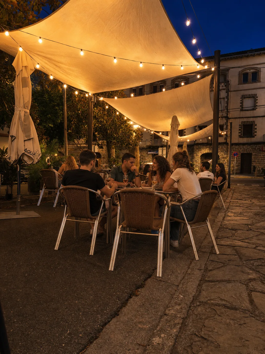 Terraza por la noche